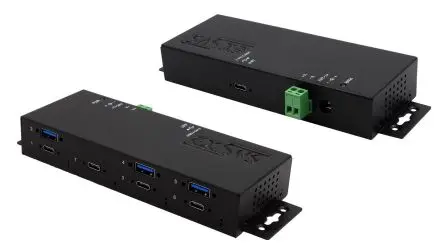 Produktfoto 1 von Exsys, USB 3.2 USB-Hub, 7 USB Ports, USB, Anschlussstecker T: 23.2 mm H: 68.9 mm B: 178.6mm