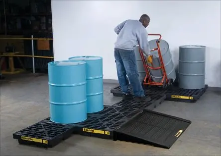 Produktfoto 1 von Justrite Auffang-Equipment aus Polyethylen Überlaufkontrolle, Auffangvorrichtung 45 L