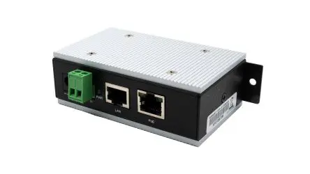 Produktfoto 1 von Exsys PoE Injektor 12V, 48 V Input / 52V dc Output 25.5 W 2 Port 114.5 mm L. 57.25mm B. 26 mm T.