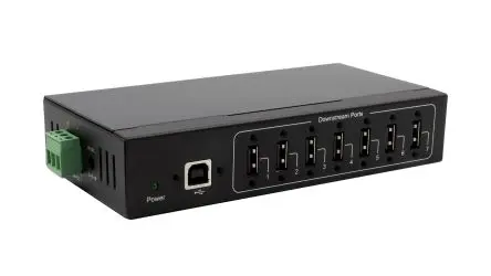 Produktfoto 1 von Exsys, USB 2.0 USB-Hub, 7 USB Ports, USB, Anschlussstecker T: 80.7 mm H: 32.2 mm B: 158mm