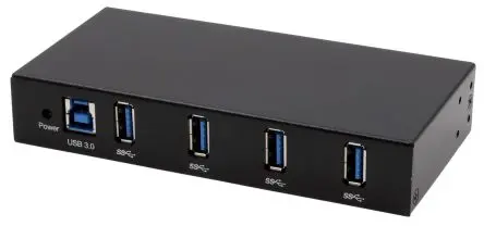 Produktfoto 1 von Exsys, USB 3.2 USB-Hub, 4 USB Ports, USB, Anschlussstecker T: 69 mm H: 25 mm B: 139mm