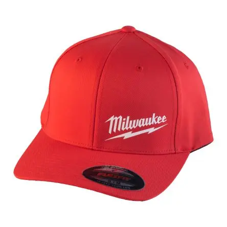 Produktfoto 1 von Milwaukee Kappe aus 63 % Polyester, 34 % Baumwolle, 3 % Spandex Rot Kappe