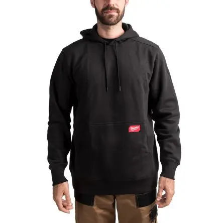 Produktfoto 1 von Milwaukee Midweight Herren Kapuzenpullover, 30 % Polyester, 70 % Baumwolle Schwarz Überziehen, Größe L