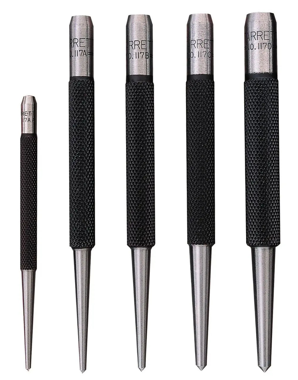 Produktfoto 1 von Starrett Splintentreiber Satz, Ø 4mm, 5-teilig, Mitte, 135 °