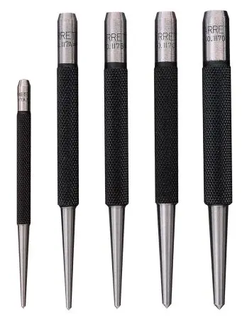 Produktfoto 1 von Starrett Splintentreiber Satz, Ø 4mm, 5-teilig, Mitte, 135 °