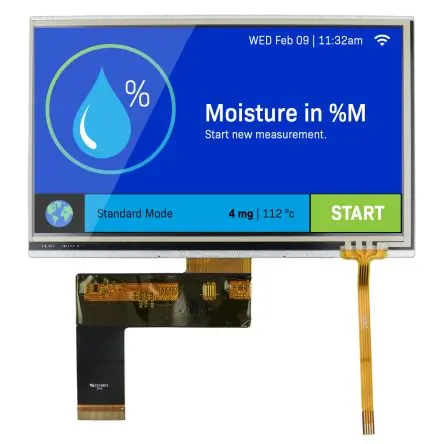 Produktfoto 1 von NEWHAVEN DISPLAY INTERNATIONAL TFT-LCD-Anzeige 7 Zoll 24 Bit parallel Digitales RGB Touchscreen Ohmsch, 800 x 480 Pixel,