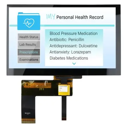 Produktfoto 1 von NEWHAVEN DISPLAY INTERNATIONAL TFT-LCD-Anzeige 7 Zoll 24 Bit Touchscreen Kapazitiv, 800 x 480 Pixel, 154.9 x 86.85 mm