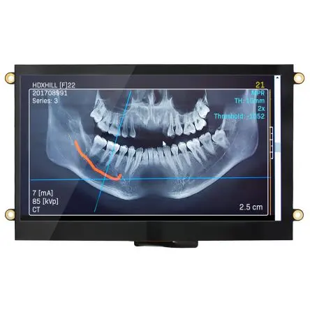 Produktfoto 1 von NEWHAVEN DISPLAY INTERNATIONAL TFT-LCD-Anzeige 7 Zoll DSPI, SPI Touchscreen Kapazitiv, 800 x 480 Pixel, 154.9 x 86.85 mm