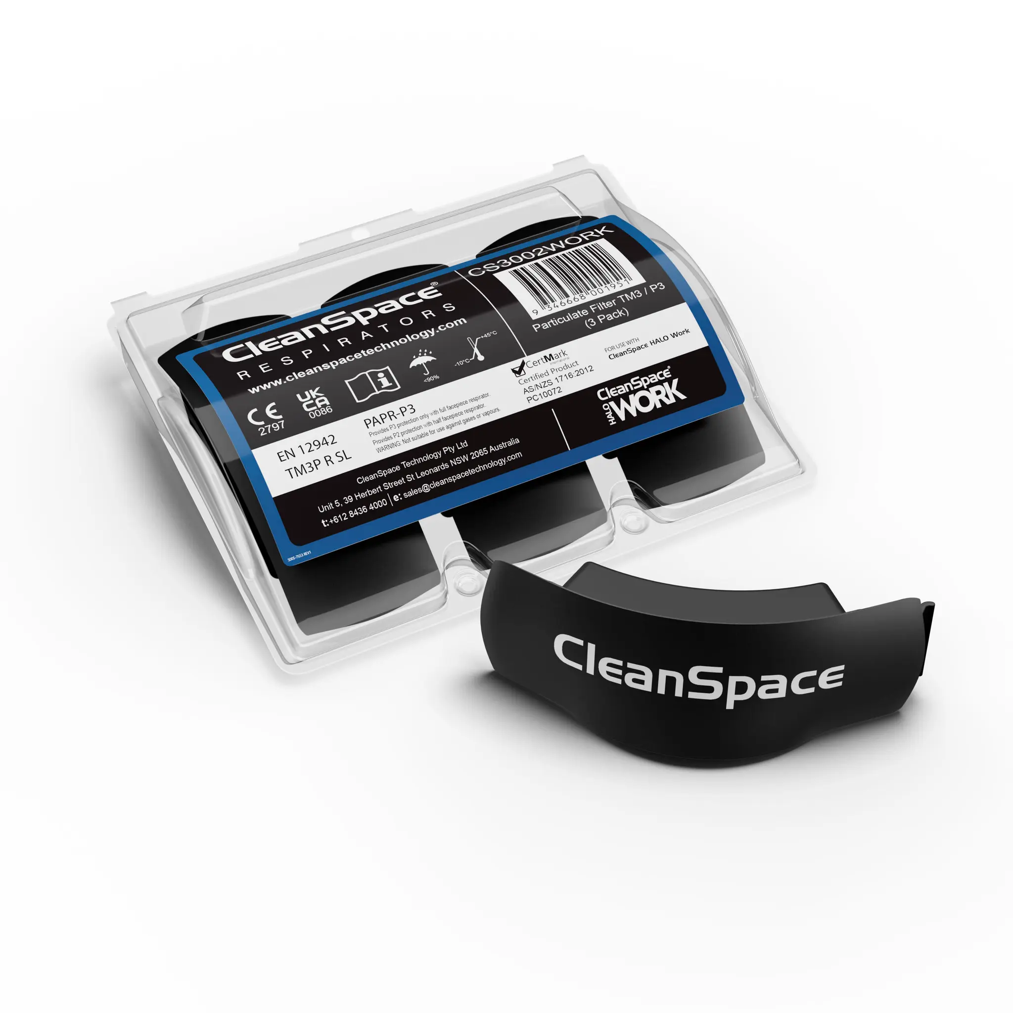 Cleanspace Filter für Atemschutzmasken mit Motorantrieb