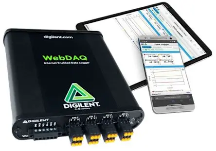 Produktfoto 1 von Digilent WebDAQ 904 E/A-Sensor Eingang Datenprotokolliergerät, 0 °C 4-Kanal → 50 °C
