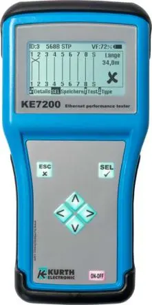 Produktfoto 1 von Kurth Electronic KE7200 Netzwerktester Tonsignal, Netzwerk Prüfgerät, BNC