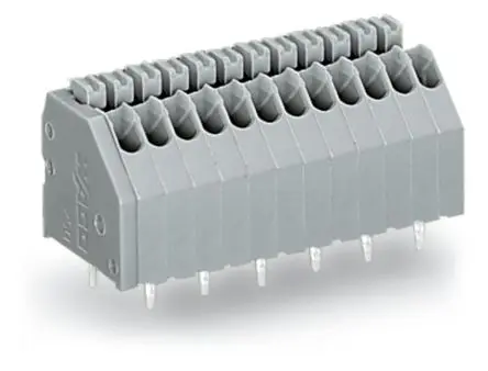 Produktfoto 1 von WAGO 250 Leiterplattensteckverbinder 45 Grad, 12-polig / 1-reihig, Raster 2.54 mm