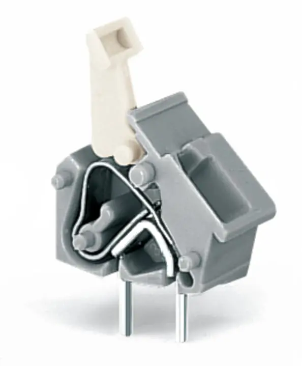 WAGO 256 Leiterplattensteckverbinder, Durchsteckmontage, 1-polig / 1-reihig, Raster 7.62 mm