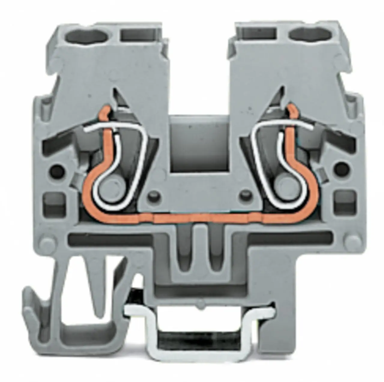Produktfoto 1 von WAGO 870 Anschlussklemmenblock 1 Grau, 2.5 mm², 50 V Zugfederklemme