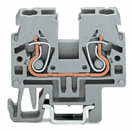 Produktfoto 1 von WAGO 870 Anschlussklemmenblock 1 Grau, 2.5mm², 50V Zugfederklemme