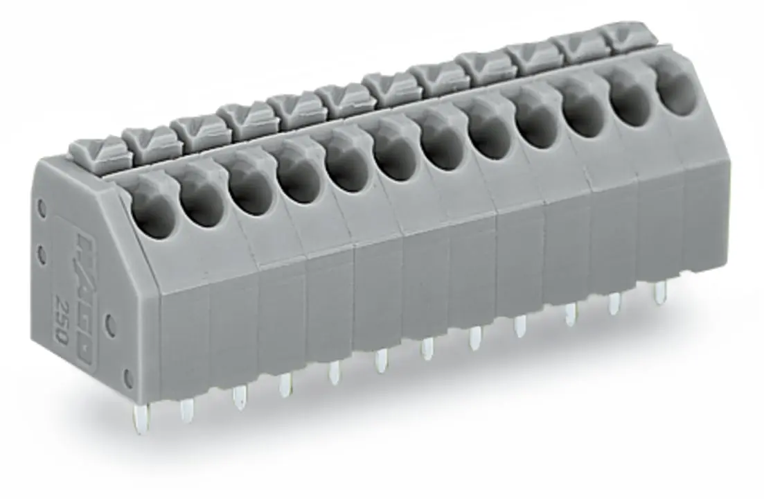 WAGO 250 Leiterplattensteckverbinder / Stecker für Durchsteckmontage 8-polig / 1-reihig, Raster 3.5mm