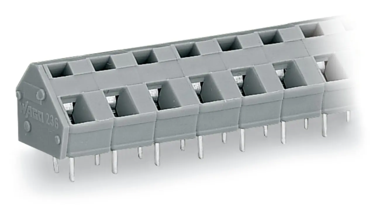 WAGO 236 Printklemme / Stecker, für Durchsteckmontage, 12-polig / 1-reihig, Raster 7.5/7.62mm