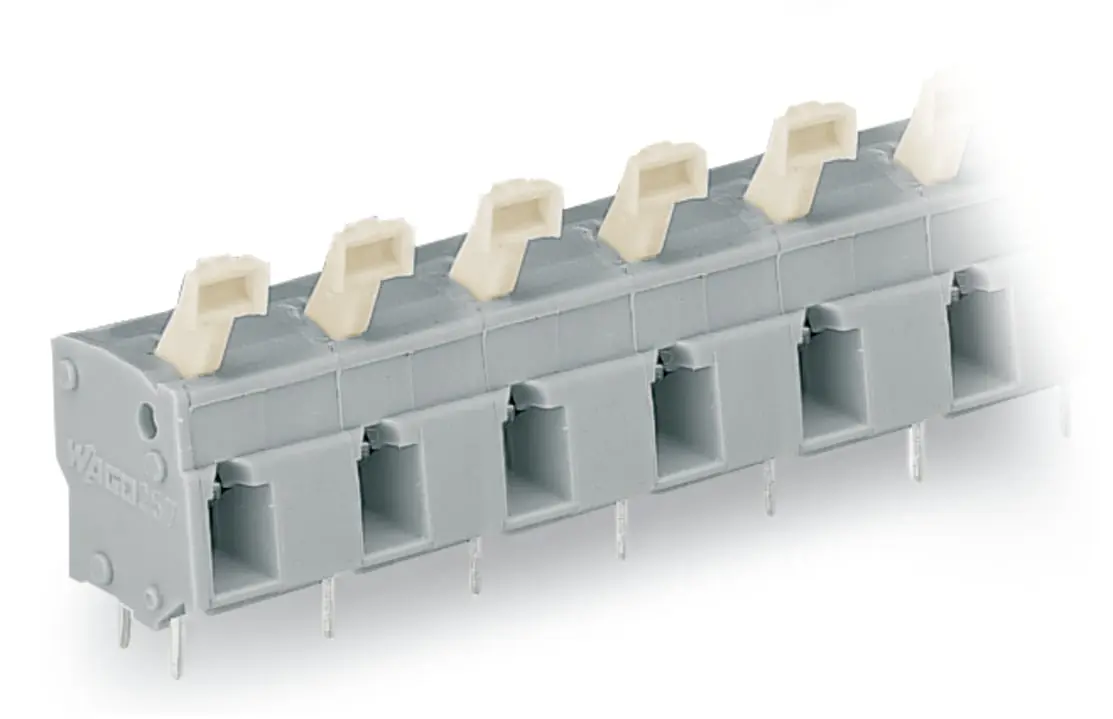 WAGO 257 Leiterplattensteckverbinder / Stecker, für Durchsteckmontage, 8-polig / 1-reihig, Raster 10/10.16mm