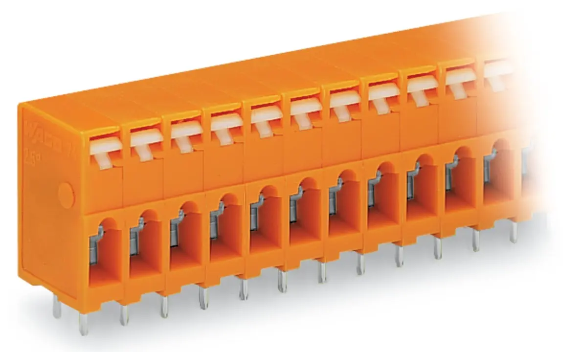 WAGO 741 Leiterplattensteckverbinder / Stecker, für Durchsteckmontage, 10-polig / 3-reihig, Raster 5.08mm