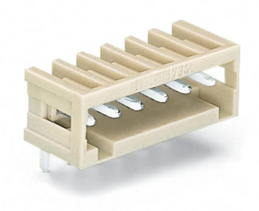 Produktfoto 1 von WAGO 734 Header gewinkelt, 14-polig / 1-reihig, Raster 3.5mm, Ummantelt
