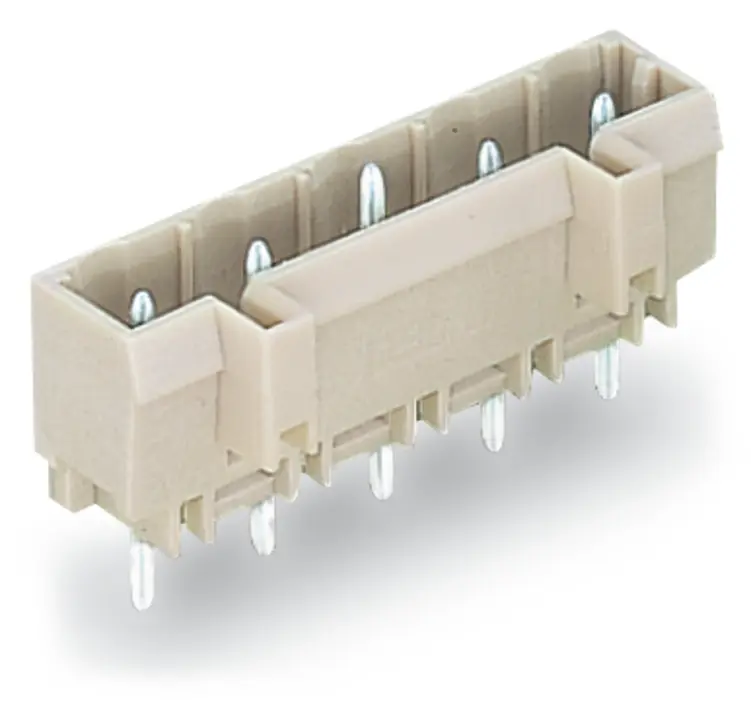 WAGO 721 Stiftsockel Gerade, 4-polig / 1-reihig, Raster 7.5 mm Raster Durchsteckmontage, MCS, Ummantelt