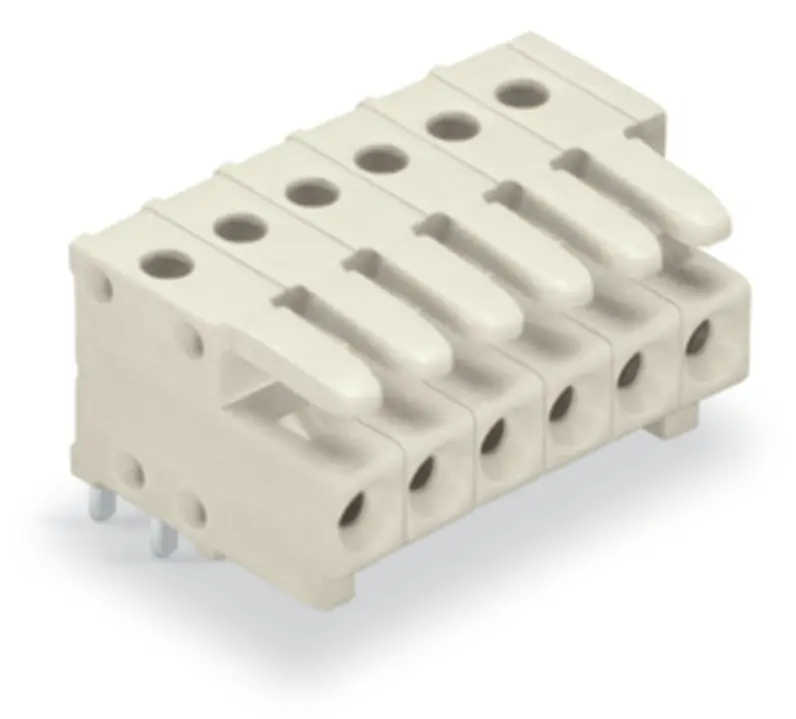 Produktfoto 1 von WAGO 734 Series Leiterplatten-Stiftleiste gewinkelt 3-polig / 1-reihig, Raster 3.5mm