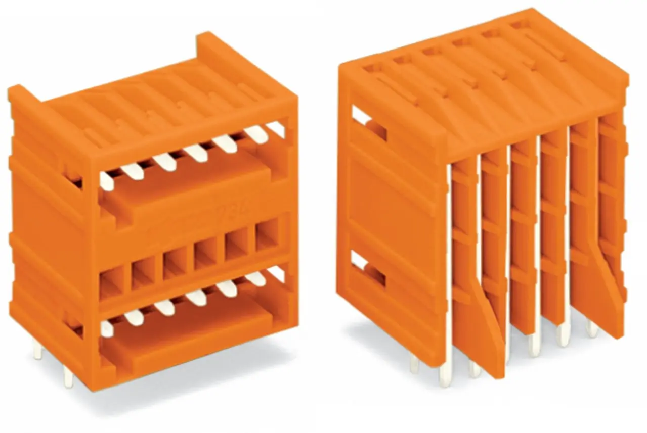 Produktfoto 1 von WAGO 734 Series Header gewinkelt, 24-polig / 2-reihig, Raster 3.81mm, Nicht ummantelt