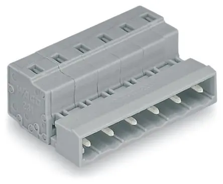 Produktfoto 1 von WAGO 731 Beleuchtungssteckverbinder, Kabel Stecker, Stecker für Beleuchtung, Zugfederklemme 12A, Kontakte: 4, Anz.Ausl.