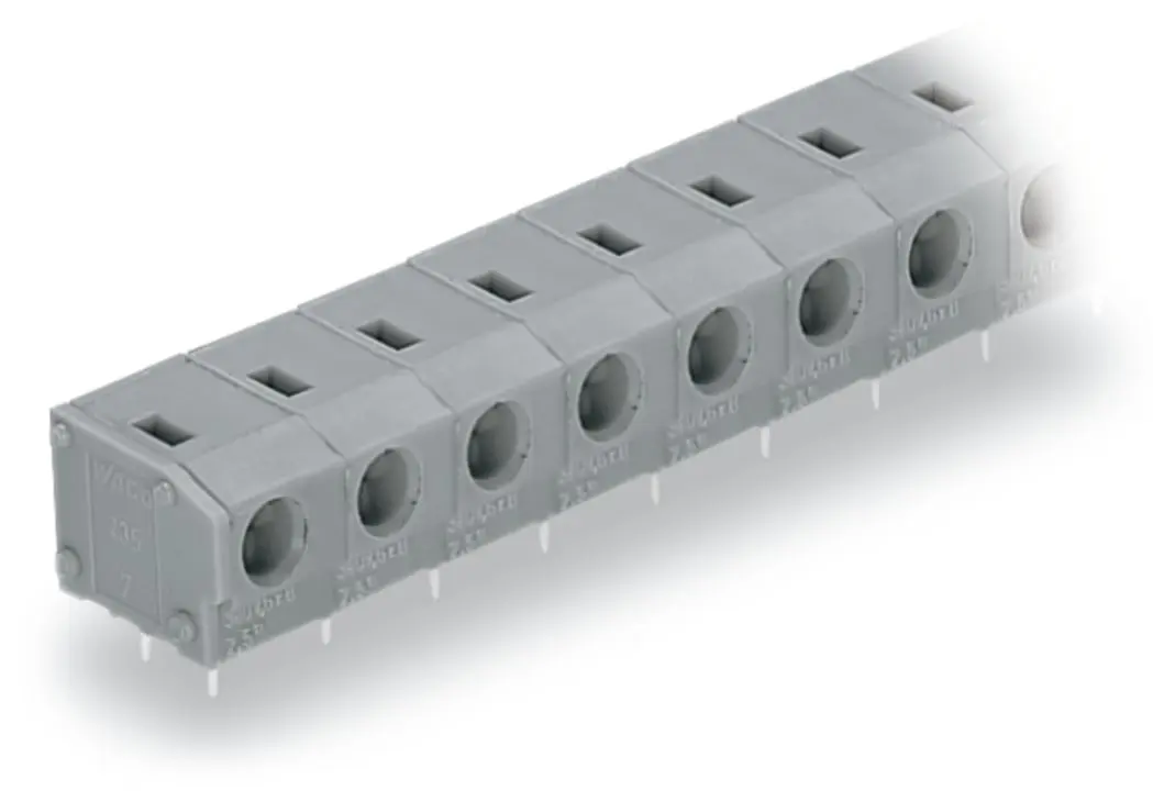 WAGO 235 Printklemme / Stecker, für Durchsteckmontage, 2-polig / 1-reihig, Raster 7.5/7.62mm