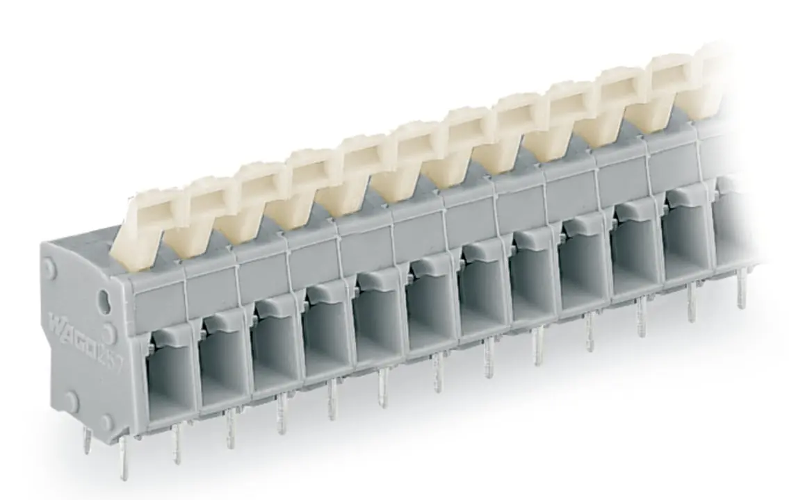 WAGO 257 Leiterplattensteckverbinder / Stecker, für Durchsteckmontage, 4-polig / 1-reihig, Raster 5/5.08mm