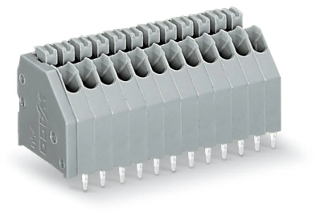 WAGO 250 Leiterplattensteckverbinder / Stecker, für Durchsteckmontage, 8-polig / 1-reihig, Raster 2.5mm