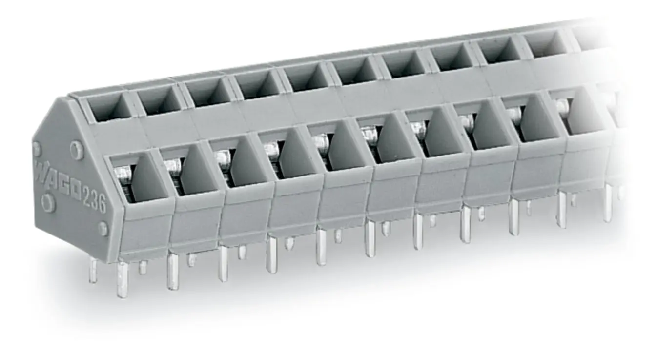 WAGO 236 Printklemme / Stecker, für Durchsteckmontage, 3-polig / 1-reihig, Raster 5/5.08mm