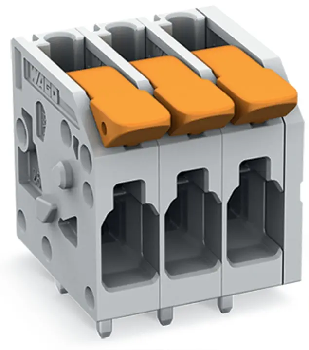 WAGO 2604 Leiterplattensteckverbinder / Stecker, für Durchsteckmontage, 7-polig / 1-reihig, Raster 5mm
