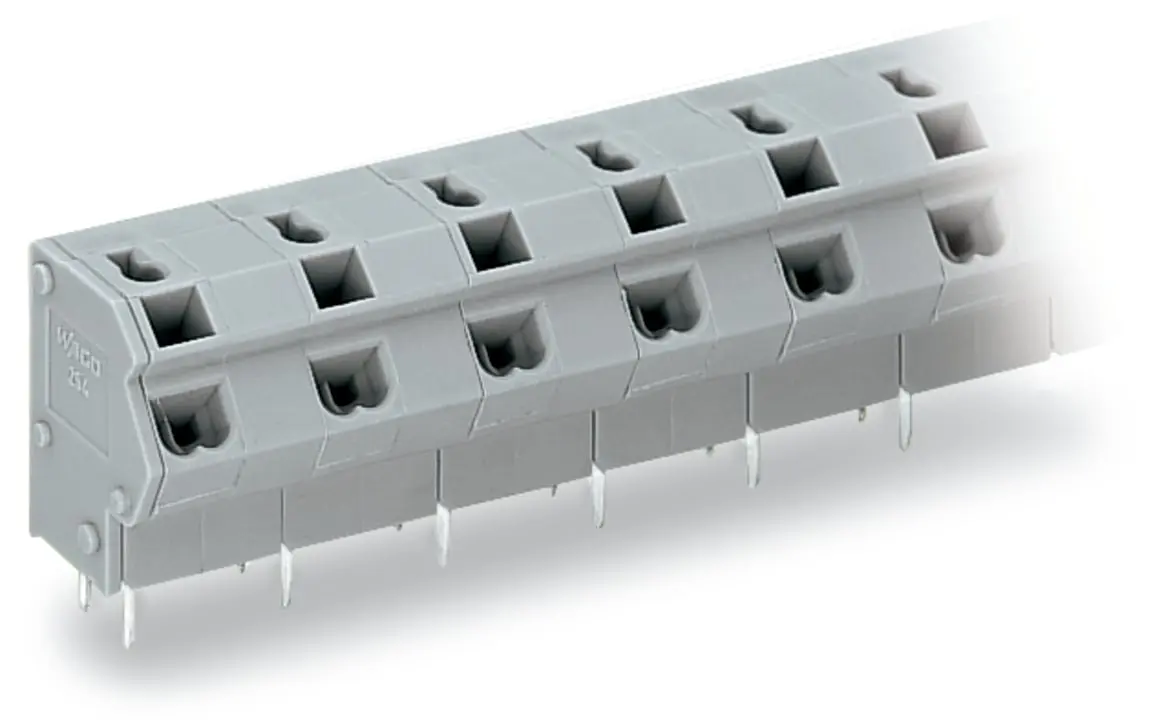 WAGO 254 Printklemme / Stecker, für Durchsteckmontage, 8-polig / 1-reihig, Raster 10/10.16mm
