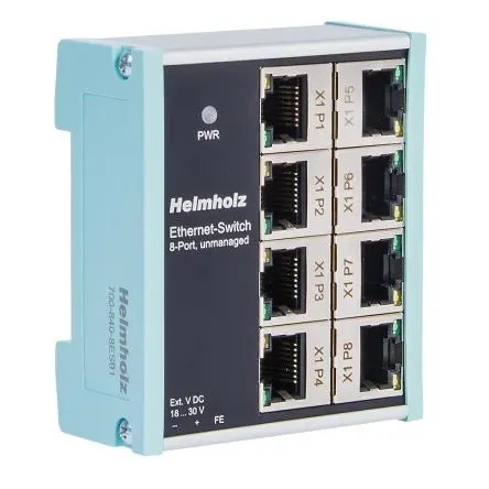 Produktfoto 1 von Helmholz GmbH & Co. KG 700-840-8ES01 Ethernet-Switch 8-Port Unmanaged 100Mbit/s