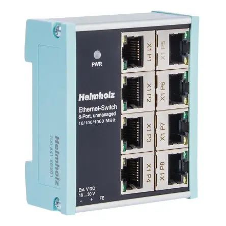 Produktfoto 1 von Helmholz GmbH & Co. KG 700-841-8ES01 Ethernet-Switch 8-Port Unmanaged 1000Mbit/s