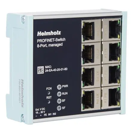 Produktfoto 1 von Helmholz GmbH & Co. KG 700-850-8PS01 Ethernet-Switch 8-Port Managed 100Mbit/s