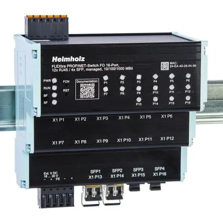 Produktfoto 1 von Helmholz GmbH & Co. KG 700-856-12F41 Ethernet-Switch 16-Port Managed 1000Mbit/s