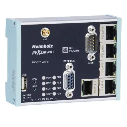 Produktfoto 1 von Helmholz 700-878-WIF02 700-878-WIF02 RJ45-Buchse, 10 Basis-T, 100 Base-T Industrieller Router