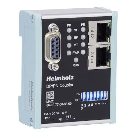 Produktfoto 1 von Helmholz GmbH & Co. KG, 158-3DP Kupplung, D-Sub, 2 -Port, L 76 mm, Typ DP/PN-Kopplung