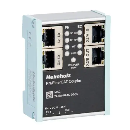 Produktfoto 1 von Helmholz GmbH & Co. KG, 161-3EC Kupplung, RJ45, 4 -Port, L 76 mm, Typ PN/EtherCAT