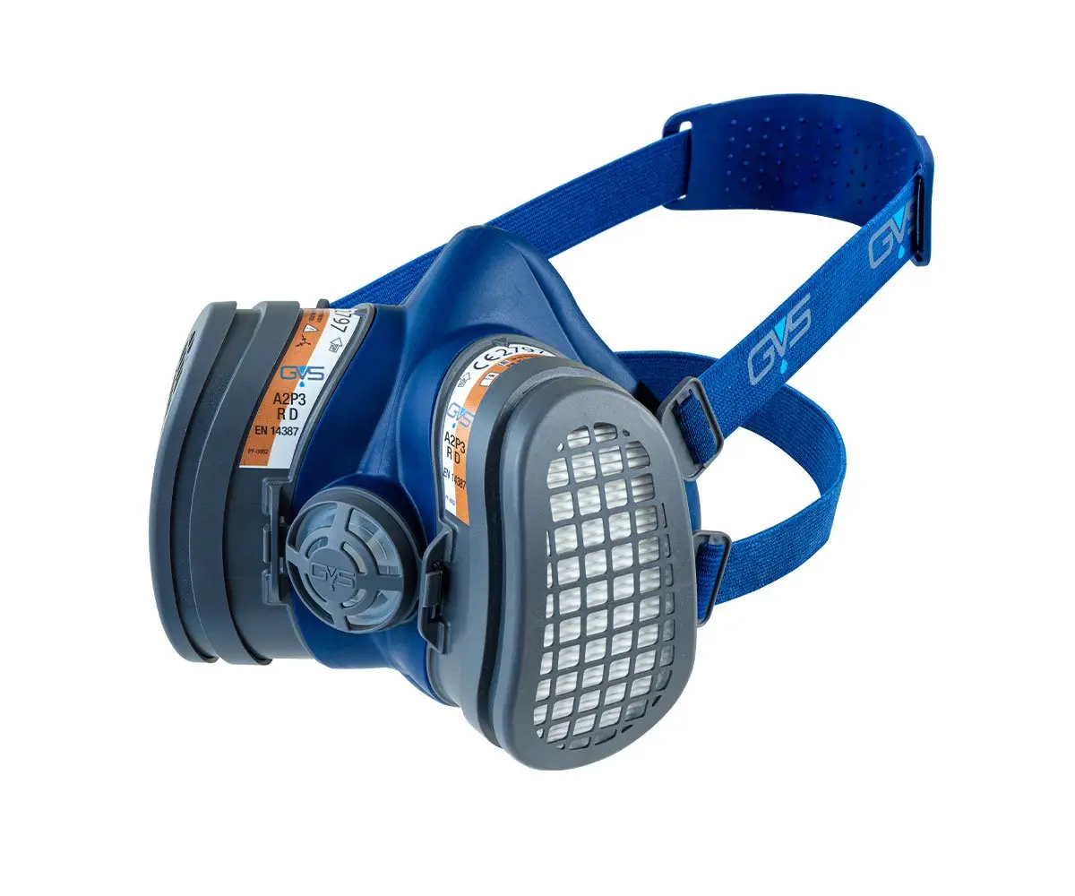 GVS Elipse Atmenschutz-Halbmaske Ersatzfilter inkludiert M/L, Atmenschutz-Halbmaske, Blau