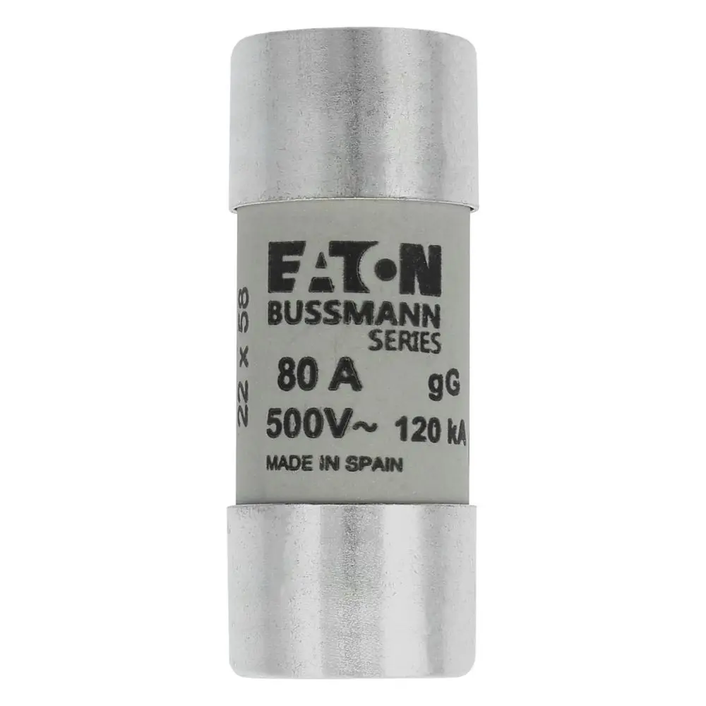 Produktfoto 1 von Eaton C22G Patronensicherung / 80 A 22 x 58 mm 500V Keramik Allgemeiner Gebrauch, Industrielle Anwendungen