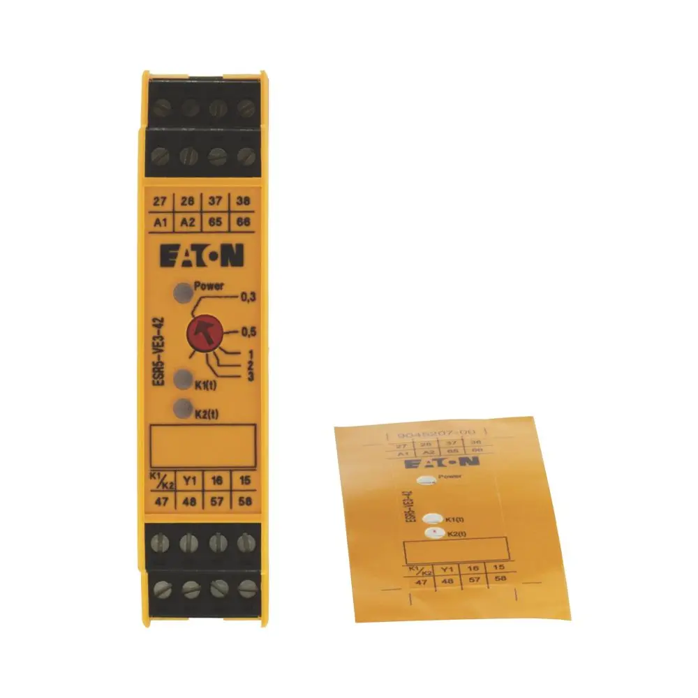 Produktfoto 1 von Eaton ESR5 Expansion Module, 24V ac/dc, 1-Kanal, 4 Sicherheitskontakte Sicherheitsrelais, 1 Hilfsschalter
