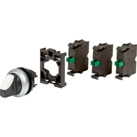 Produktfoto 1 von Eaton M22 Wahlschalter 2-Stufen Handkipphebel 22.5 mm IP66, 3 Schließer
