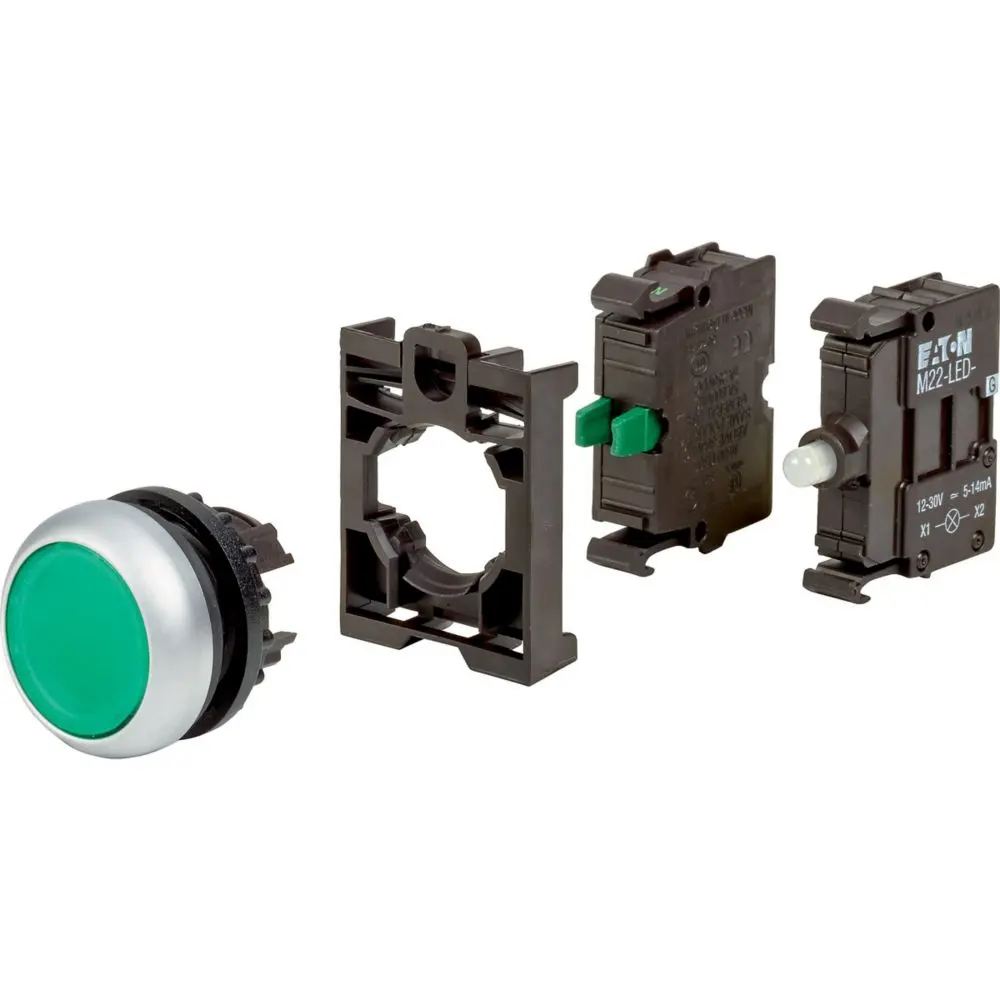 Produktfoto 1 von Eaton M22 Druckschalter Beleuchtet Ø 50 mm Grün, IP40