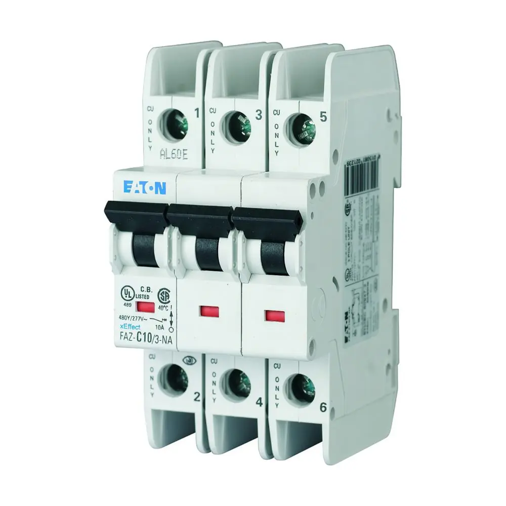 Produktfoto 1 von Eaton FAZ Miniaturüberlastschalter Typ C, Pol 3-polig 20 A 415 V ac, Abschaltvermögen 15 kA xEffect 60 V dc
