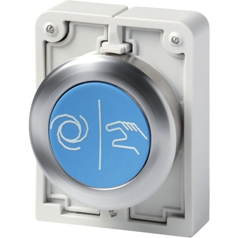 Produktfoto 1 von Eaton M30I Druckschalter Blau Panel Ø 30.5 mm, IP40, IP69, IP66