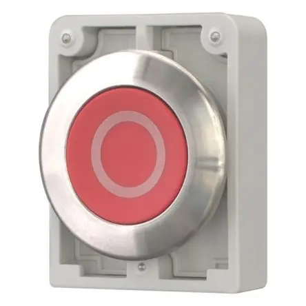 Produktfoto 1 von Eaton M30 Druckschalter Rot wartungsfrei Ø 30.5 mm, IP66, IP67, IP69