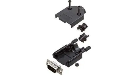 Encitech Connectors 6355 D-Sub-Hauben für Til kabel, 9 Kontakte, Stecker